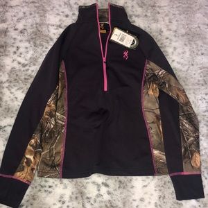 NWT Browning Women’s Small Camo Half Zip
